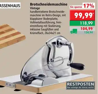 L. STROETMANN GROSSMARKT Brotschneidemaschine Vintage Angebot