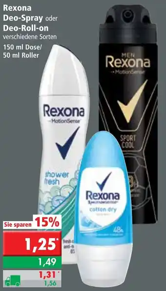 L. STROETMANN GROSSMARKT Rexona Deospray oder Deo Roll on 150ml/50ml Angebot