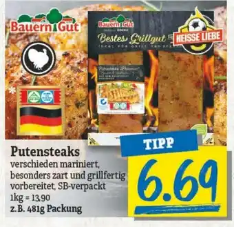 NP Discount Bauern Gut Putensteaks 481g Angebot