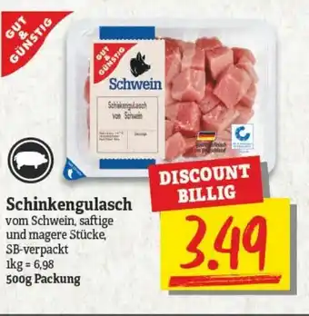 NP Discount Gut & Günstig Schinkengulasch 500g Angebot