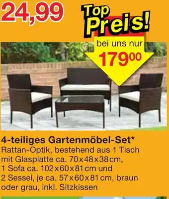 Jawoll 4 teiliges Gartenmöbel Set Angebot