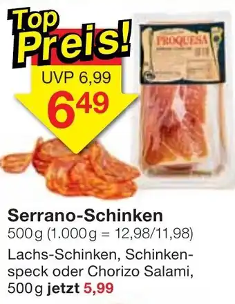 Jawoll Serrano Schinken 500g Angebot