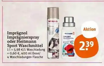 tegut Imprägnol imprägnierspray oder heitmann sport waschmittel Angebot