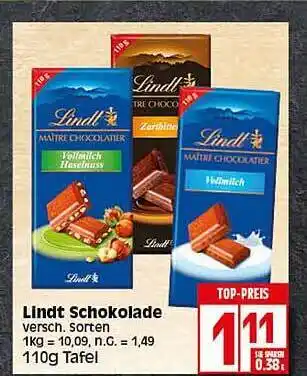 Elli Markt Lindt schokolade Angebot