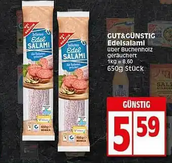 Elli Markt Gut & günstig edelsalami Angebot