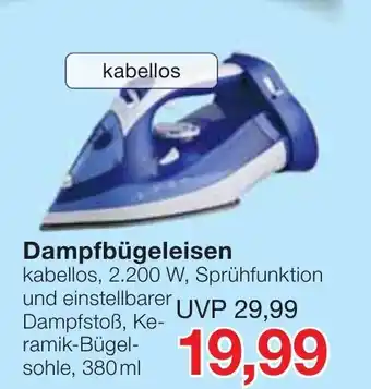 Jawoll Dampfbügeleisen Angebot