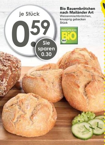 WEZ Bio Bauernbrötchen nach Mailänder Art Angebot