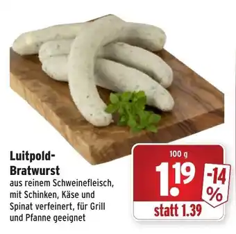 Wasgau Luitpold Bratwurst 100g Angebot