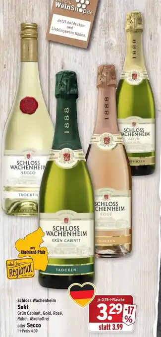 Wasgau Sekt oder Secco 0,75L Angebot