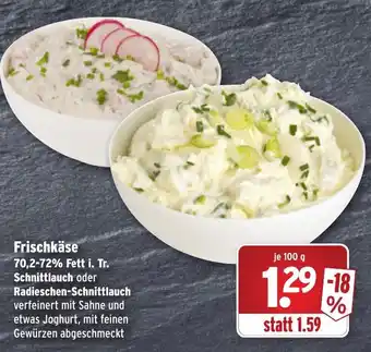 Wasgau Frischkäse Schnittlauch oder Radieschen Schnittlauch 100g Angebot