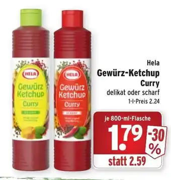 Wasgau Hela Gewürz Ketchup Curry 800ml Angebot