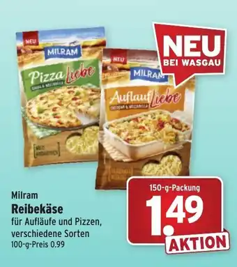 Wasgau Milram Reibekäse 150g Angebot