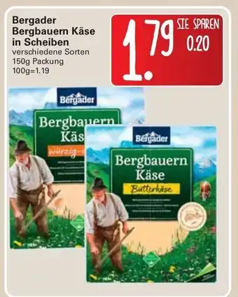 WEZ Bergader Bergbauern Käse in Scheiben 150g Angebot