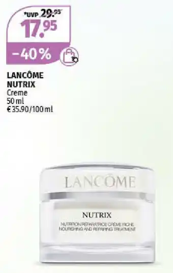 Müller Lancome Nutrix Creme 50ml Angebot