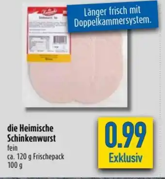 diska die Heimische Schinkenwurst 120g Angebot