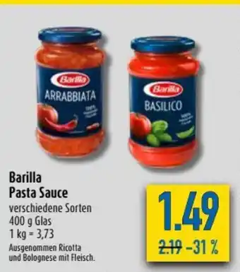 diska Barilla Pasta Sauce 400g Angebot