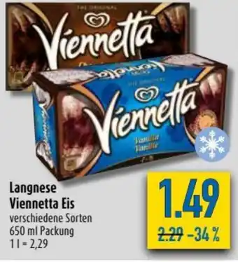 diska Langnese Viennetta Eis 650ml Angebot