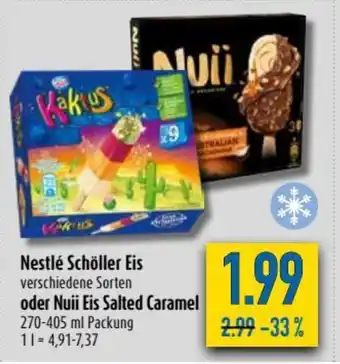 diska Nestlé Schöller Eis oder Nuii Eis Salted Caramel 270-405ml Angebot