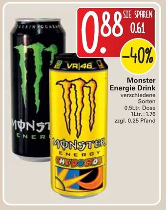 WEZ Monster Energy Drink 0,5 L Dose Angebot