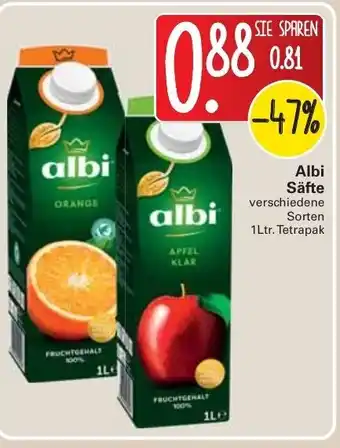 WEZ Albi Säfte 1L Angebot