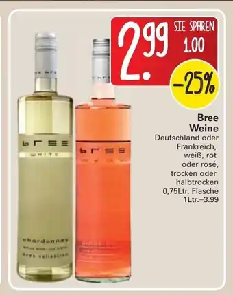 WEZ Bree Weine 0,75 L Angebot