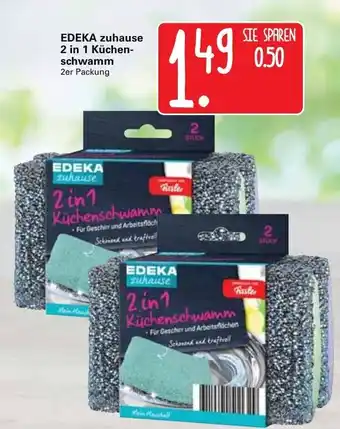 WEZ Edeka zuhause 2 in1 Küchenschwamm Angebot