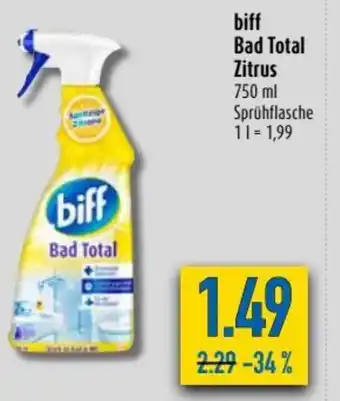 diska Biff Bad Total Zitrus 750ml Angebot