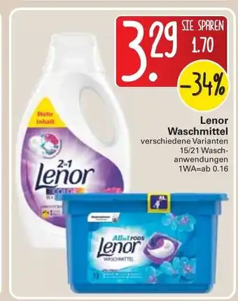 WEZ Lenor Waschmittel Angebot