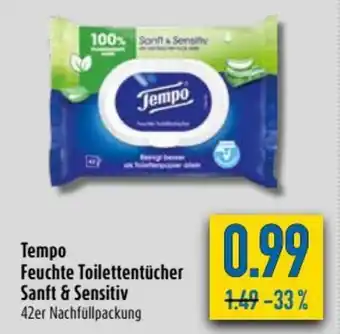 diska Tempo Feuchte Toilettentücher Sanft & Sensitiv Angebot