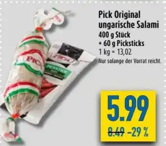 diska Pick Original ungarische Salami 400g Angebot