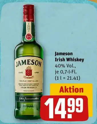 REWE Jameson Irish Whiskey 700ml Angebot