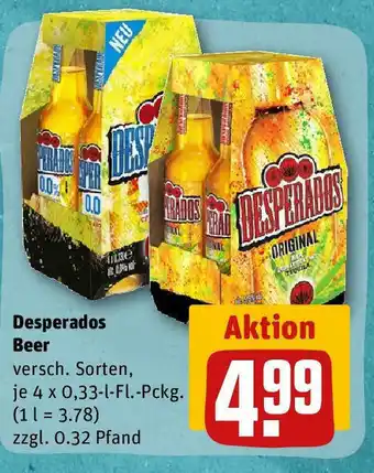 REWE Desperados Beer 4*330 ml Angebot