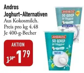Galeria Markthalle Andros Joghurt-Alternativen aus Kokosmilch 400 g Becher Angebot