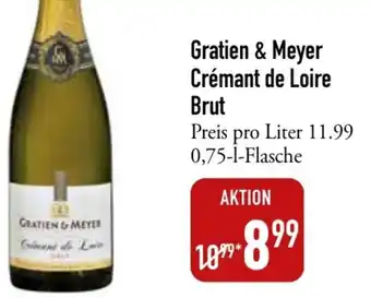 Galeria Markthalle Gratien & Meyer Crémant de Loire Brut 0,75 L Flasche Angebot