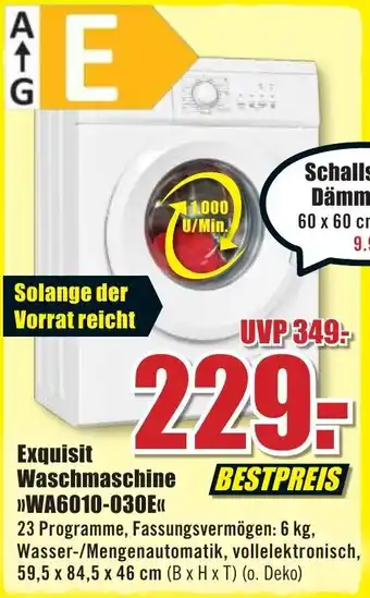 B1 Discount Baumarkt Exquisit Waschmaschine WA6010-030E Angebot