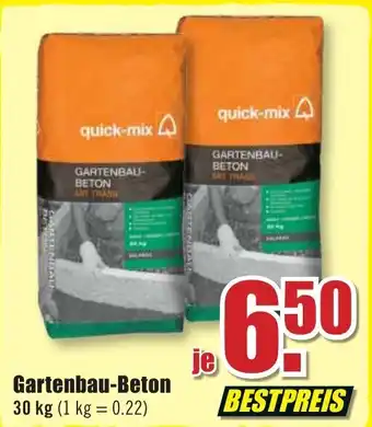 B1 Discount Baumarkt Quick-mix Gartenbau-Beton 30 kg Angebot