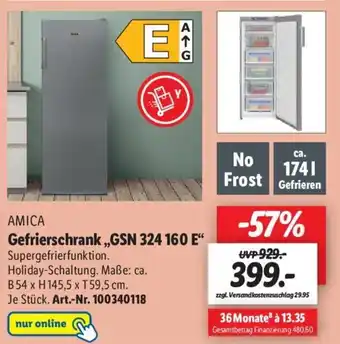 Lidl Amica Gefrierschrank GSN 324 160 E Angebot