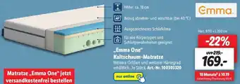 Lidl Emma One Kaltschaum Matratze Angebot