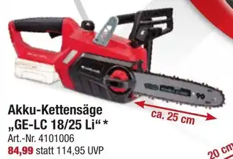 toom Baumarkt Power X-Change Akku Kettensäge GE-LC 18/25 Li Angebot