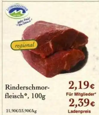 LPG Biomarkt Rinderschmorfleisch Angebot