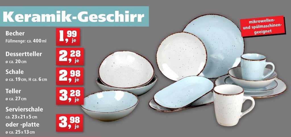 Keramik Geschirr Angebot bei Thomas Philipps