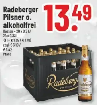 trinkgut Radeberger Pilsner o. alkoholfrei 20x0,5L / 24x0,33L Angebot