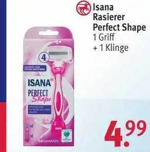 Rossmann Isana rasierer perfect shape Angebot
