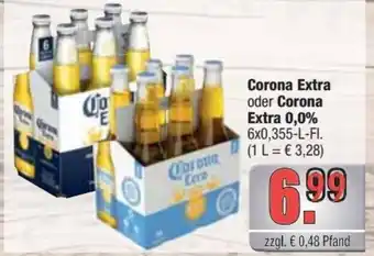 Profi Getränke Corona Extra oder Corona Extra 0,0% 6x0,355 L-Fl. Angebot