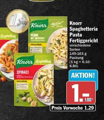 AEZ Knorr spaghetteria pasta fertiggericht Angebot