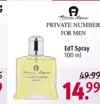 Rossmann Private number for men edt spray Angebot