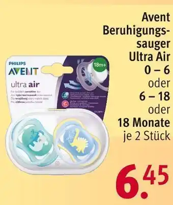 Rossmann Avent beruhigungssauger ultra air Angebot