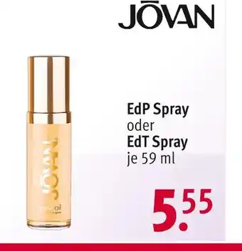 Rossmann Jövan edt spray Angebot