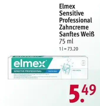 Rossmann Elmex sensitive professional zahncreme sanftes weiß Angebot