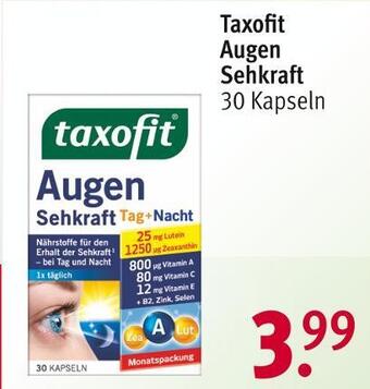 Rossmann Taxofit augen sehkraft Angebot